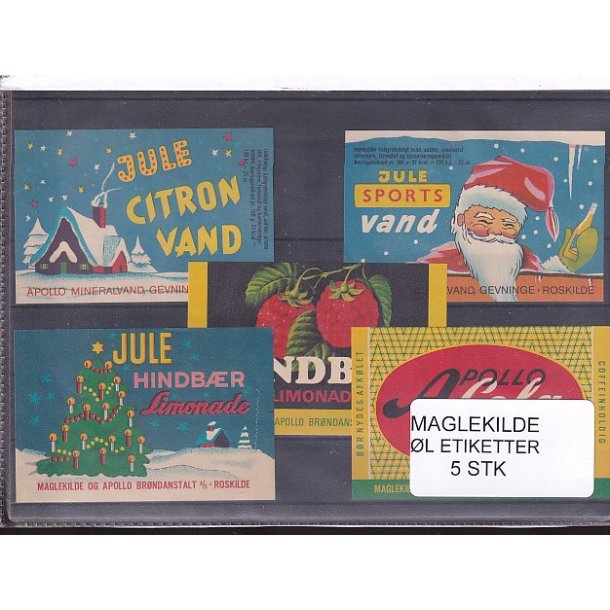 Etiketter - Maglekilde - Apollo - Roskilde - 5 Stk.