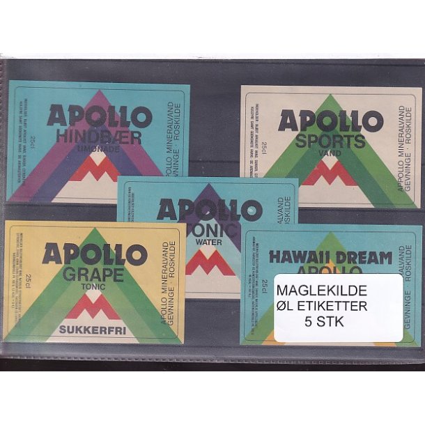 Etiketter - Maglekilde - Apollo - Roskilde - 5 Stk.
