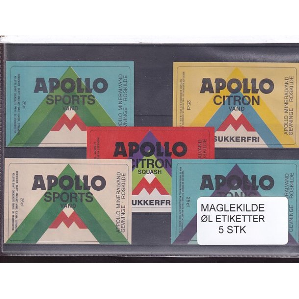 Etiketter - Maglekilde - Apollo - Roskilde - 5 Stk.