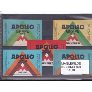 Etiketter - Maglekilde - Apollo - Roskilde - 5 Stk.