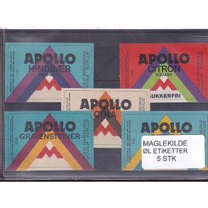 Etiketter - Maglekilde - Apollo - Roskilde - 5 Stk.