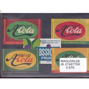 Etiketter - Maglekilde - Apollo - Roskilde - 5 Stk.