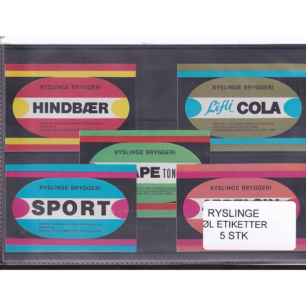 Etiketter - Ryslinge Bryggeri -  5 Stk.