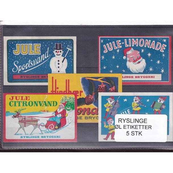 Etiketter - Ryslinge Bryggeri -  5 Stk.