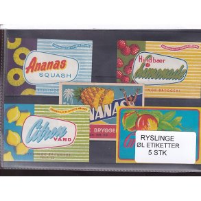 Etiketter - Ryslinge Bryggeri -  5 Stk.
