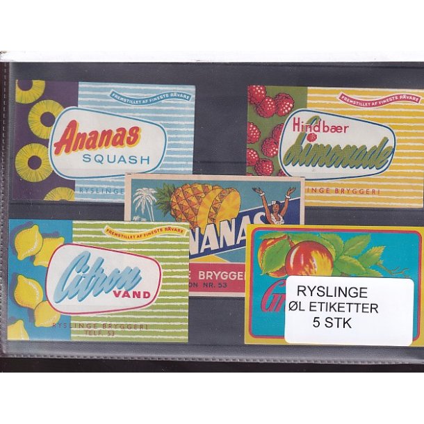 Etiketter - Ryslinge Bryggeri -  5 Stk.