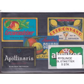 Etiketter - Ryslinge Bryggeri -  5 Stk.