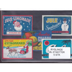 Etiketter - Ryslinge Bryggeri -  5 Stk.