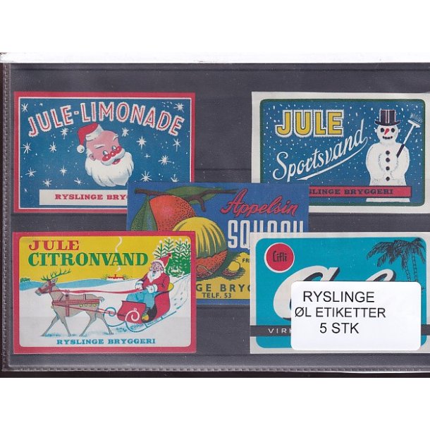 Etiketter - Ryslinge Bryggeri -  5 Stk.