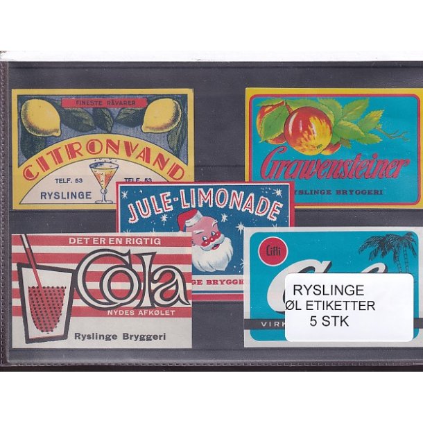 Etiketter - Ryslinge Bryggeri -  5 Stk.