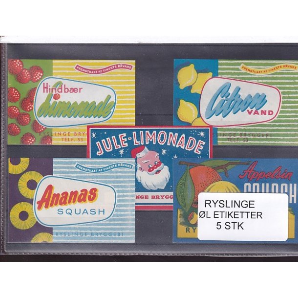 Etiketter - Ryslinge Bryggeri -  5 Stk.