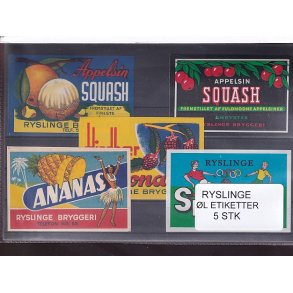 Etiketter - Ryslinge Bryggeri -  5 Stk.