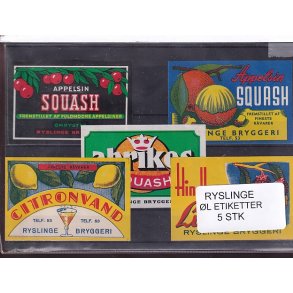 Etiketter - Ryslinge Bryggeri -  5 Stk.