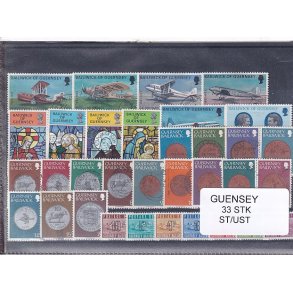 Guernsey Samling - 33 Stk.  Stemplet/Ustemplet