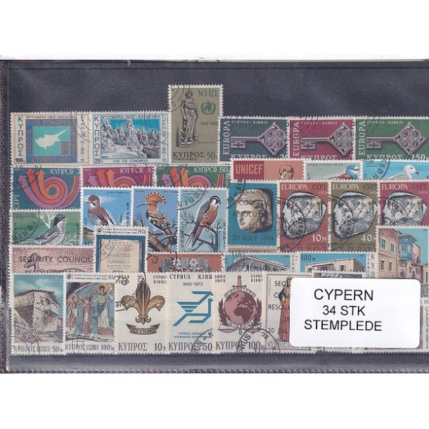 Cypern Samling - 34 Stk. - Stemplet