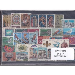 Cypern Samling - 34 Stk. - Postfrisk