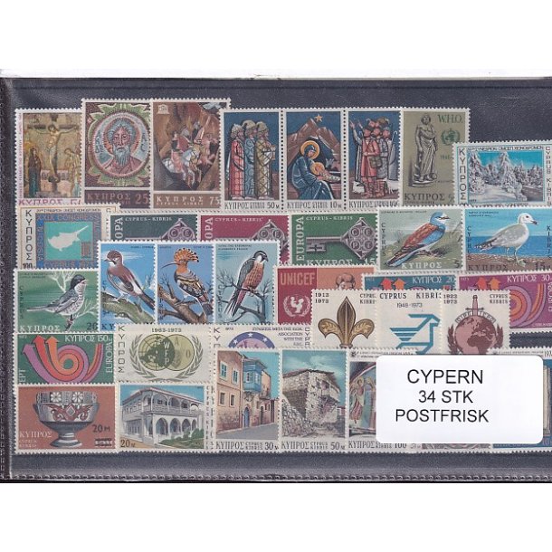 Cypern Samling - 34 Stk. - Postfrisk