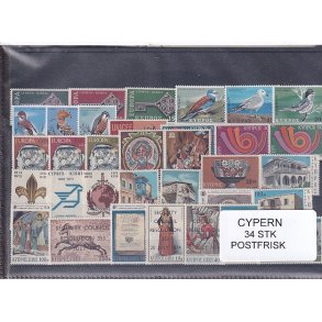 Cypern Samling - 34 Stk. - Postfrisk