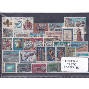 Cypern Samling - 33 Stk. - Postfrisk