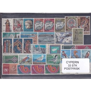 Cypern Samling - 33 Stk. - Postfrisk