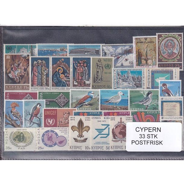 Cypern Samling - 33 Stk. - Postfrisk