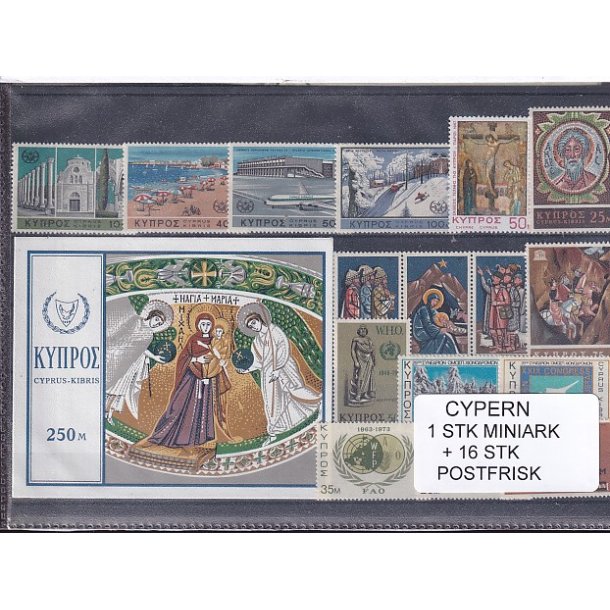 Cypern Samling - 1 Miniark - 16 Stk. - Postfrisk