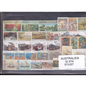 Australien Samling - 32 Stk. Stemplet/Ustemplet