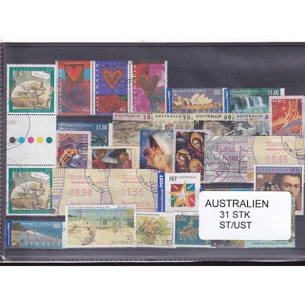 Australien Samling - 31 Stk. Stemplet/Ustemplet
