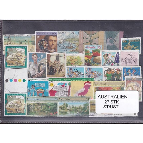 Australien Samling - 27 Stk. Stemplet/Ustemplet