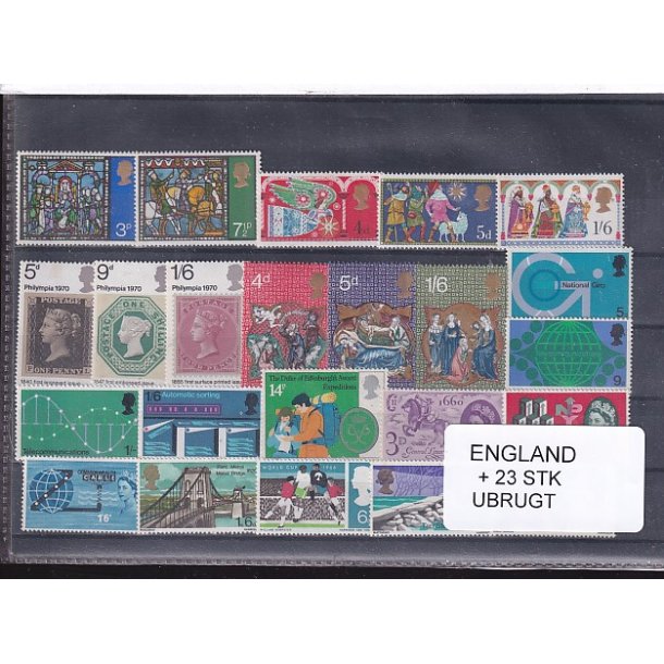 England Samling - 23 Stk. Ubrugt