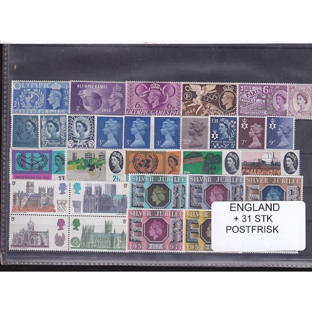 England Samling - 31 Stk.  - Postfrisk