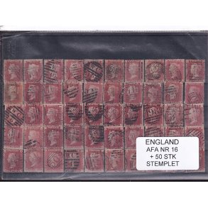 England AFA nr 16 - 50 Stk. Stemplet