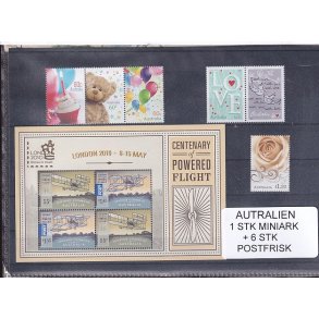 Australien  - 1 Stk. Miniark + 6 Stk. - Postfrisk