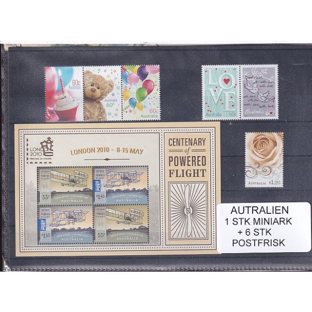 Australien  - 1 Stk. Miniark + 6 Stk. - Postfrisk