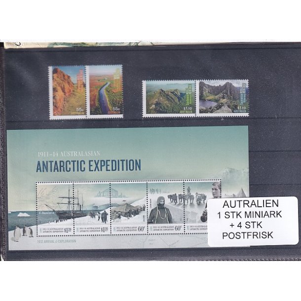 Australien  - 1 Stk. Miniark + 4 Stk. - Postfrisk