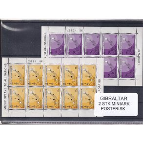 Gibraltar - Europa 85 - 2 Miniark - Postfrisk