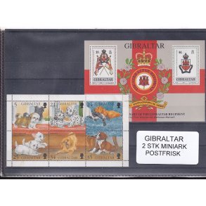 Gibraltar - 2 Miniark - Postfrisk
