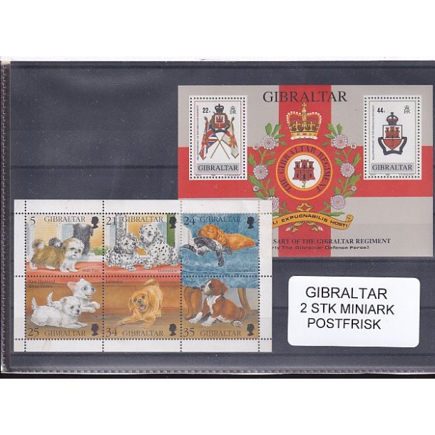 Gibraltar - 2 Miniark - Postfrisk
