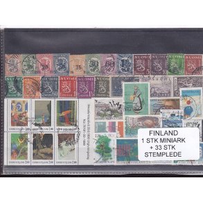 Finland Samling -  1 Stk. Miniark + 33 Stk. Stemplet/Ustemplet