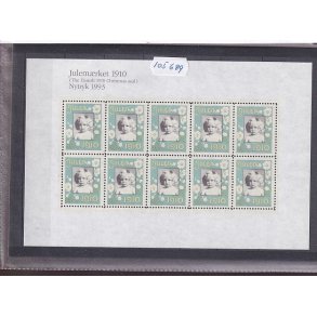 Danmark julemrkeark nytryk 1910/93 - POSTFRISK