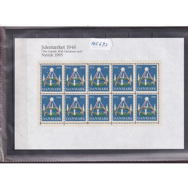 Danmark julemrkeark nytryk 1946/95 - POSTFRISK