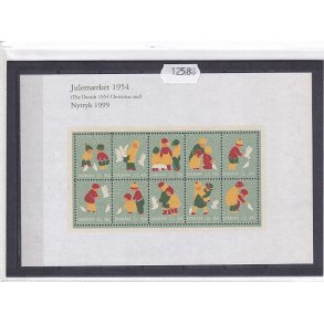 Danmark julemrkeark nytryk 1954/99 - POSTFRISK