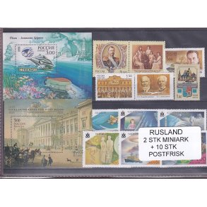 Rusland, 2 Stk. Miniark + 10 Stk. - Postfrisk