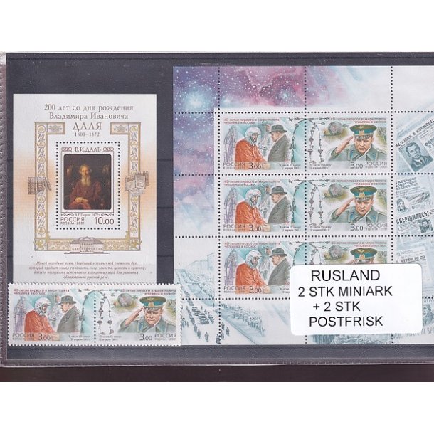 Rusland, 2 Stk. Miniark + 2 Stk. - Postfrisk