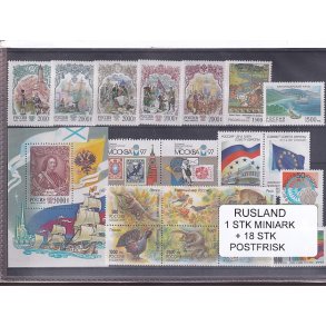 Rusland, 1 Stk. Miniark + 18 Stk. - Postfrisk