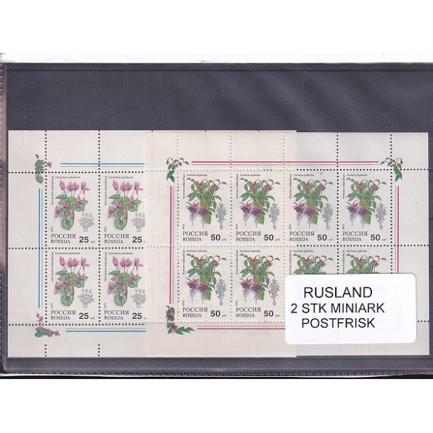 Rusland, 2 Stk. Miniark - Postfrisk