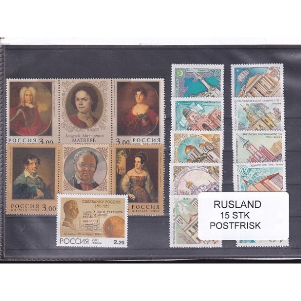 Rusland - 15 Stk. - Postfrisk