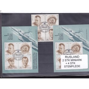 Rusland, 2 Stk. Miniark + 4 Stk. - Stemplede