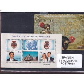 Spanien. - 2 Miniark - Postfrisk