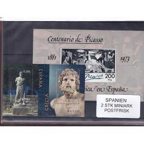 Spanien. - 2 Miniark - Postfrisk